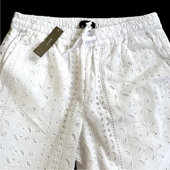 NWT J. Crew Pull-On Easy Pant White Eyelet - Picture 12 of 12